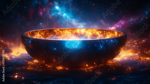 Wallpaper Mural Cosmic Bowl Glowing, Nebula Background, Sci-Fi, Energy Torontodigital.ca