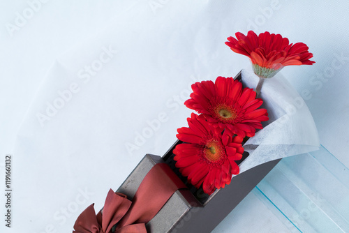 Flower box is a gift for the festival.