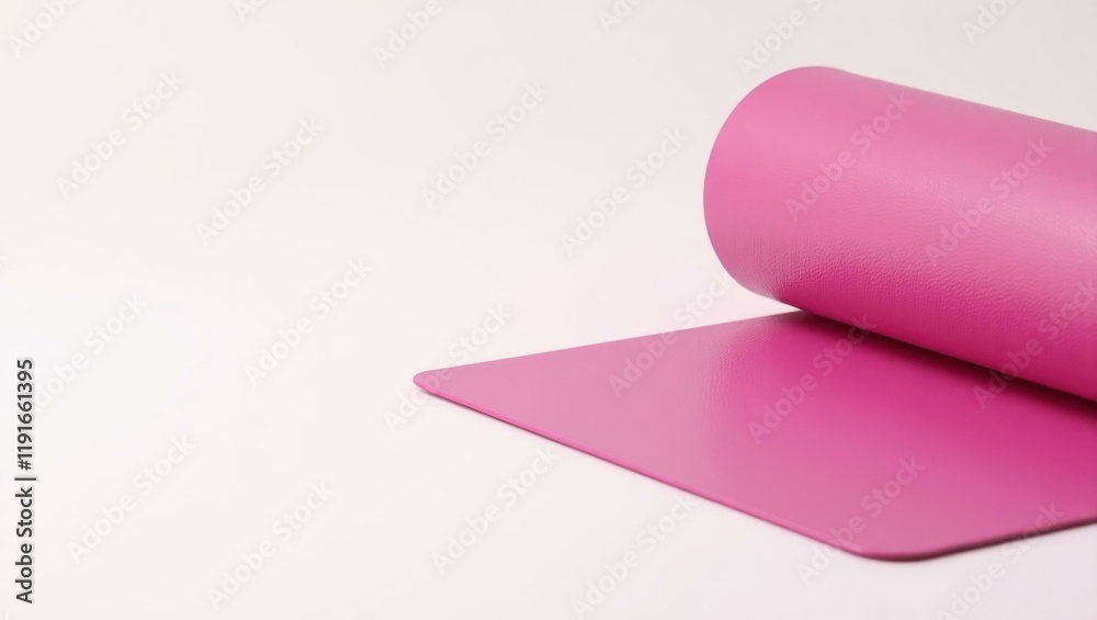 Magenta kettlebell on left. Soft yellow background. Copy space for text, 3D render AI Generated Designer Element Magenta kettlebell on left. Soft yellow background. Copy space for text, 3D render AI Generated Designer Element