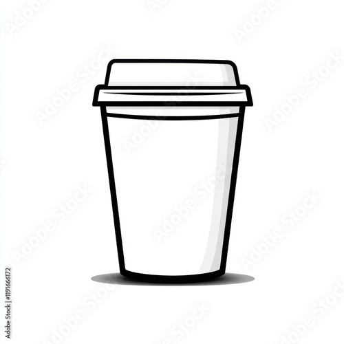 Wallpaper Mural Disposable Coffee Cup, Take Away Drink, White Background, Simple Illustration, Menu Design Torontodigital.ca