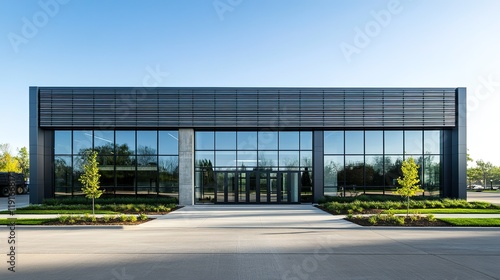 Wallpaper Mural Modern Commercial Building With Large Glass Facade Torontodigital.ca