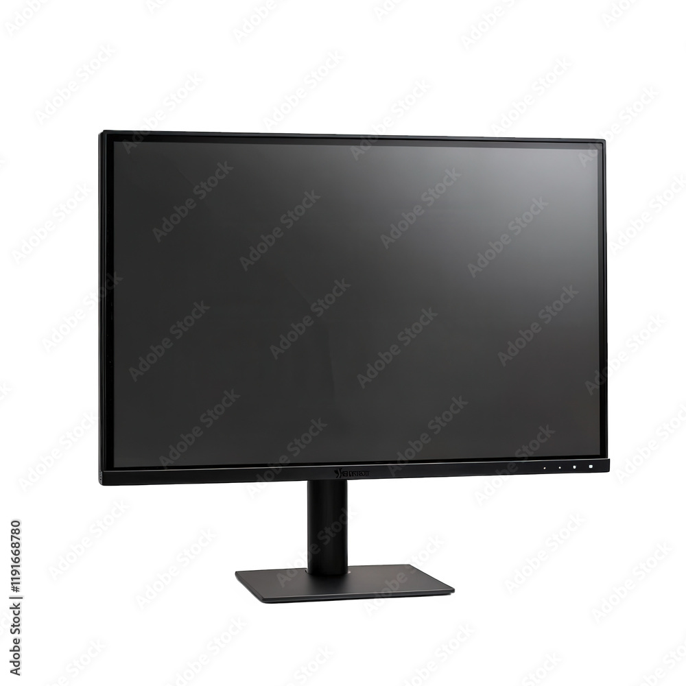 sleek. modern computer monitor with a minimalist design. showcasing a blank screen it is positioned on a simple base. emphasizing its contemporary aesthetic suitable for various professional or person sleek. modern computer monitor with a minimalist design. showcasing a blank screen it is positioned on a simple base. emphasizing its contemporary aesthetic suitable for various professional or person