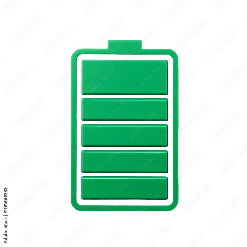 Fully Charged Battery Icon on Transparent Background. PNG Fully Charged Battery Icon on Transparent Background. PNG