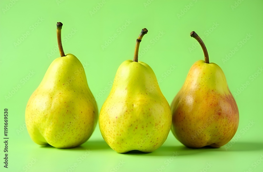 fresh pear on a light green background fresh pear on a light green background