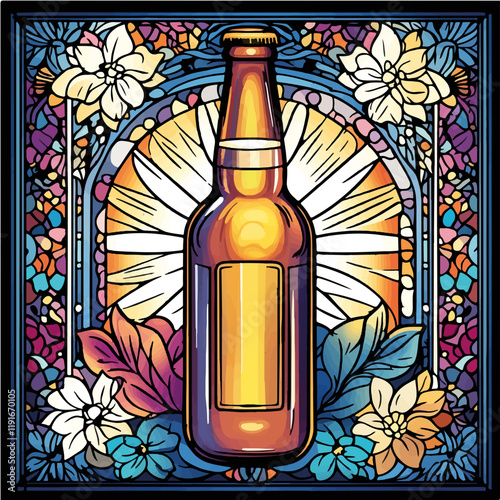 Vektorisiert aus dem Package Bier, Kloster, Comic, Coloring, Mandala, SciFi