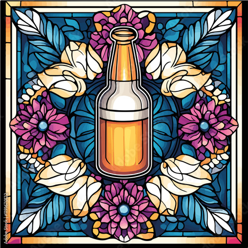 Vektorisiert aus dem Package Bier, Kloster, Comic, Coloring, Mandala, SciFi