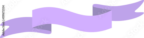 Waving purple ribbon banner adds a touch of elegance and sophistication to any design, creating a visually appealing element for various projects