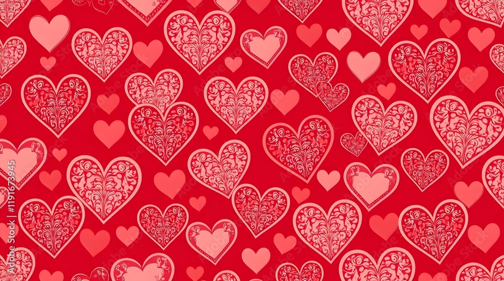 Valentine's Day Background Filled with Romantic Hearts and Beautiful Patterns for Love Celebration and Decorations
Valentine's Day Background Filled with Romantic Hearts and Beautiful Patterns for Love Celebration and Decorations