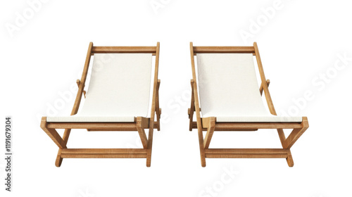 Beach loungers transparent background