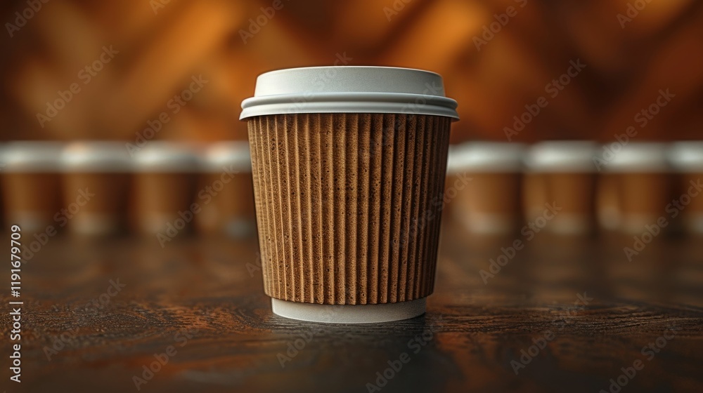 Paper coffee cup on coffee beans (4)