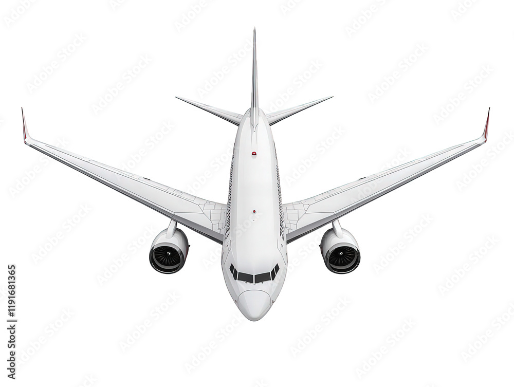 a top-down view of a modern commercial airplane. showcasing its sleek design and prominent engines this representation highlights the aircraft's aerodynamic structure. emphasizing its purpose for air a top-down view of a modern commercial airplane. showcasing its sleek design and prominent engines this representation highlights the aircraft's aerodynamic structure. emphasizing its purpose for air