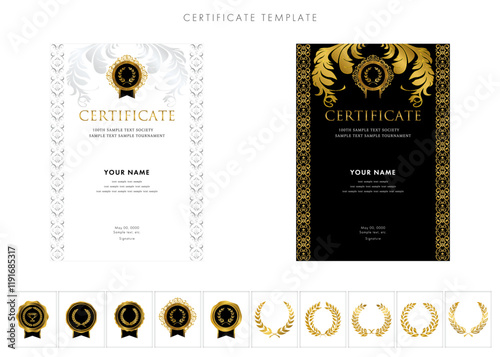 賞状２５９　certificate　award　表彰状　celebration