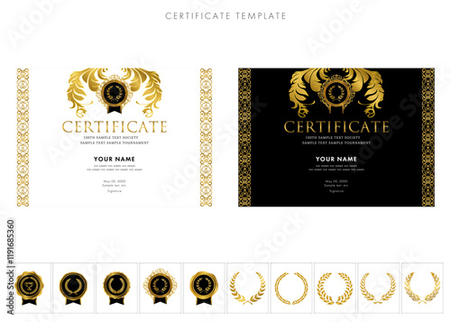賞状２０１（横）certificate　award　表彰状　celebration