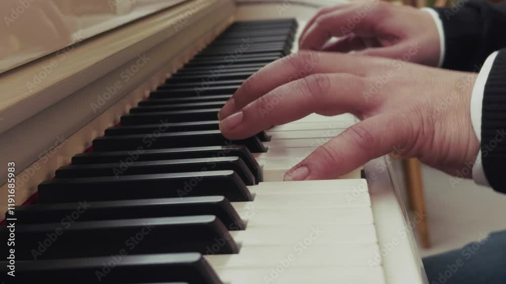 Musician is Playing Piano Instruments Musician is Playing Piano Instruments