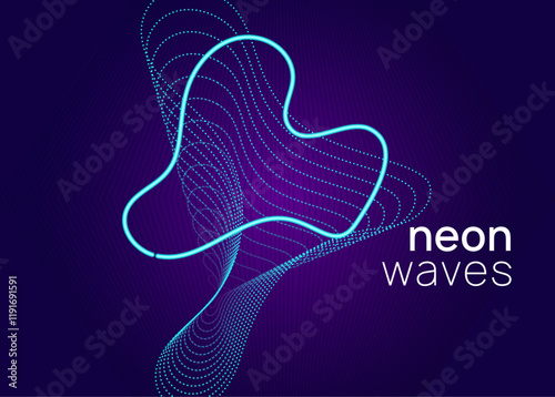 Discotheque Banner. Dance Poster. Electro Invite. Pink Night Club Event. Nightclub Audio Illustration. Sound Concert Element. Green Techno Design. Blue Discotheque Banner