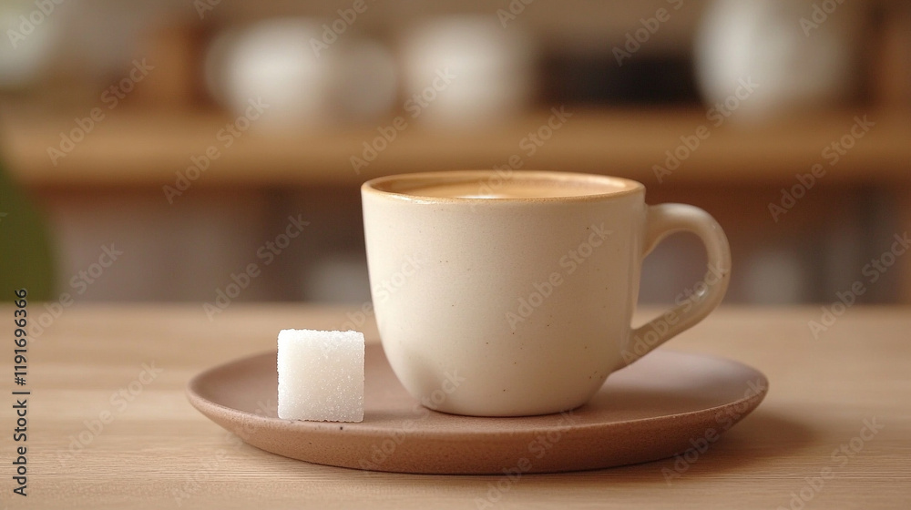 A warm cup of coffee accompanied by a single sugar cube, symbolizing simplicity and balance in everyday routines, with a blurred bright background that evokes tranquility amid chaos
A warm cup of coffee accompanied by a single sugar cube, symbolizing simplicity and balance in everyday routines, with a blurred bright background that evokes tranquility amid chaos