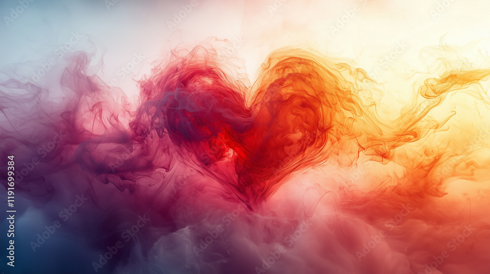 Fototapeta premium heart shaped smoke