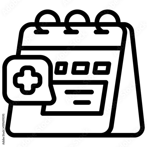 Medical Schedule Icon. Doctor appointment request icon