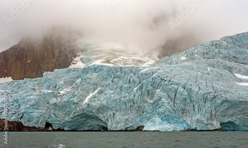 Crevasses in a Massive Tidal Glacier photo