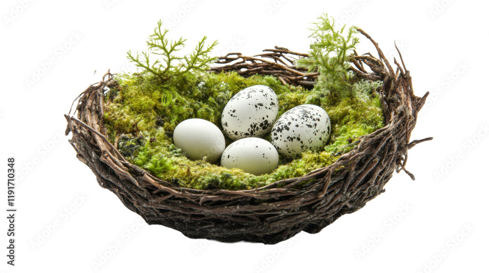 Eggs in nest transparent background Eggs in nest transparent background