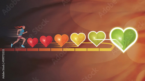 graphic illustration of exercise achievement toward health