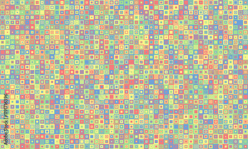 Textured cube pattern with colourful tiles and elegant symmetry. Ideal for graphic design projects, backgrounds, and trendy decorative material.