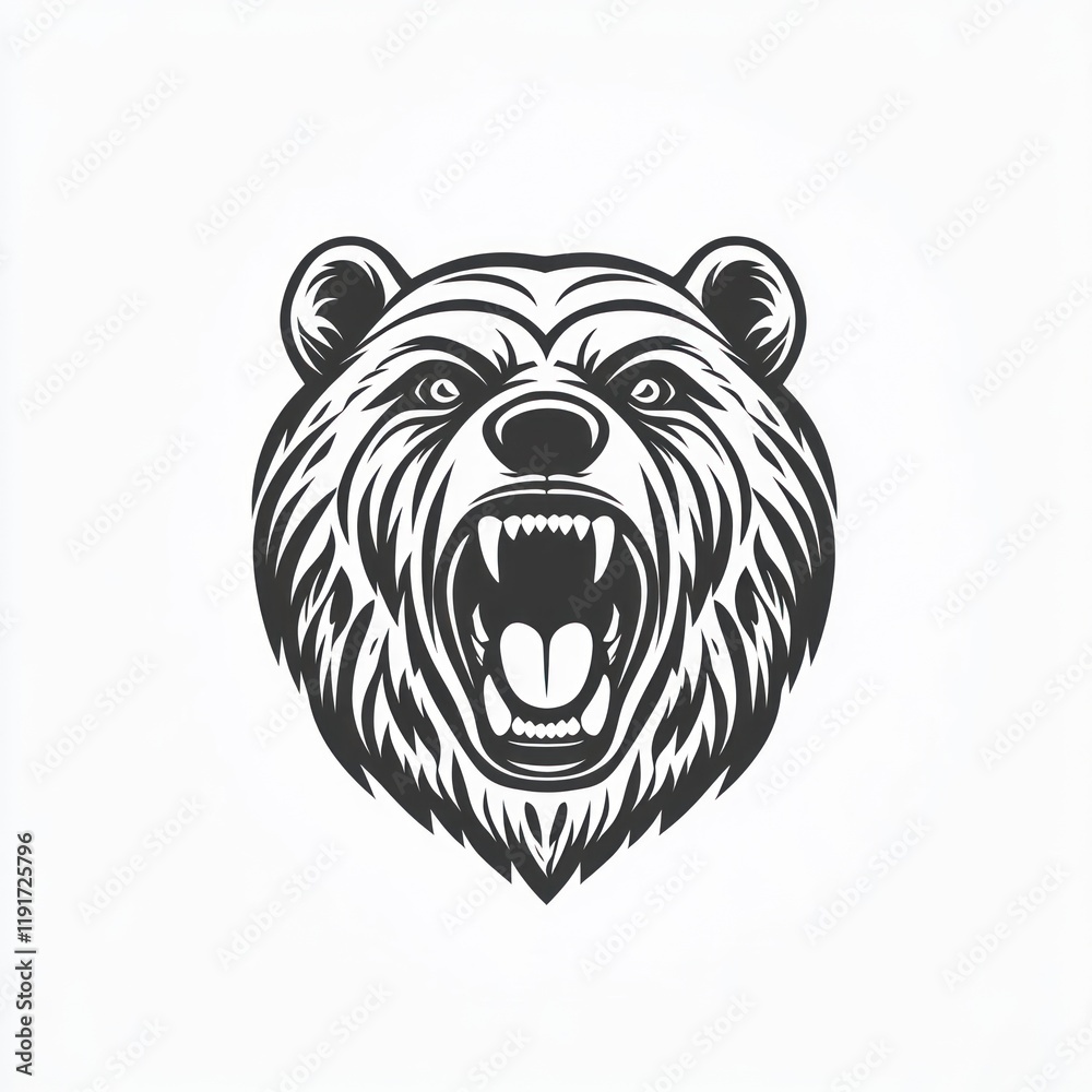 Angry bear head graphic design, possible logo use Angry bear head graphic design, possible logo use