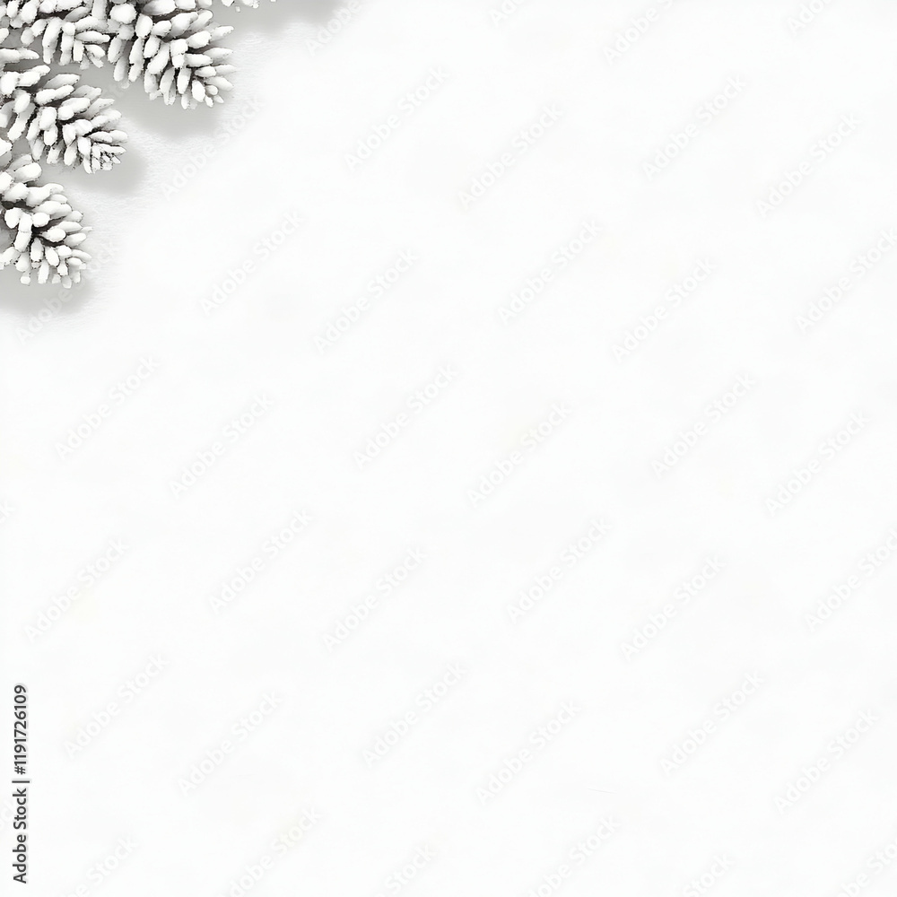 White Pine Cones Create a Festive Border on a Clean White Background, Perfect for Winter Holiday Designs White Pine Cones Create a Festive Border on a Clean White Background, Perfect for Winter Holiday Designs