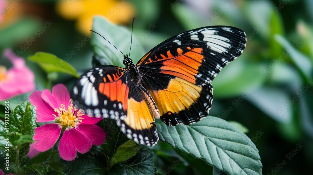 Butterfly on spring flower Butterfly on spring flower