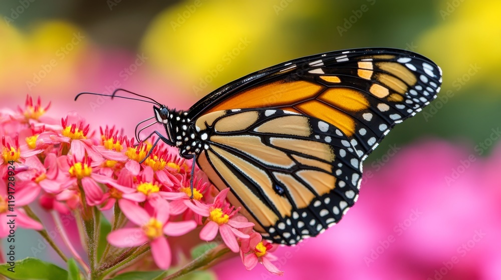 Fototapeta premium Butterfly on spring flower