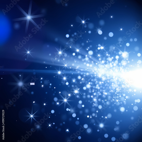 Wallpaper Mural Abstract Night Sky with Bright Shining Starry Light and Sparkling Glow Torontodigital.ca