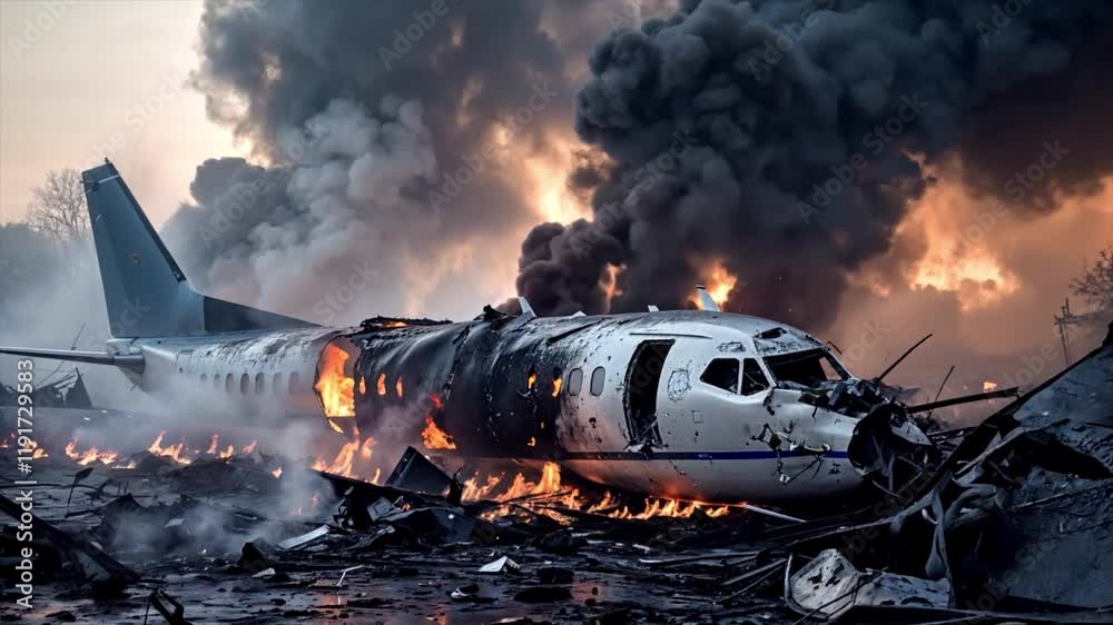 A passenger plane crash. 01.