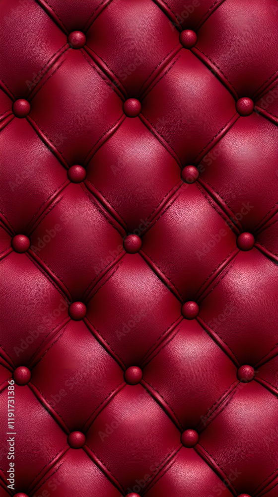 Deep Red Tufted Leather Upholstery Creates a Luxurious and Classic Pattern Background Texture Deep Red Tufted Leather Upholstery Creates a Luxurious and Classic Pattern Background Texture