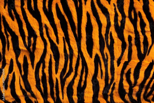 Wallpaper Mural Close-up of Orange and Black Fur Pattern Creates a Realistic Animal Skin Effect with Soft Textures. Torontodigital.ca