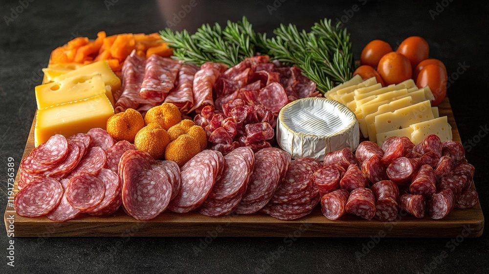 Artisan Charcuterie Board with Cheeses and Salami Artisan Charcuterie Board with Cheeses and Salami
