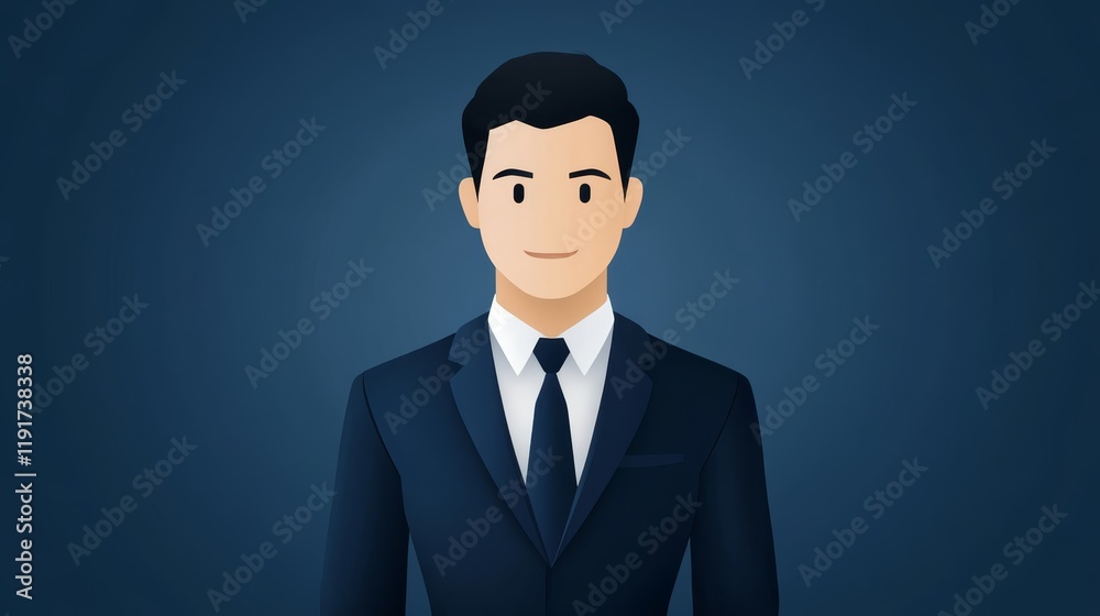Corporate man in a suit and tie embodies professionalism, business, success in office setting Corporate man in a suit and tie embodies professionalism, business, success in office setting