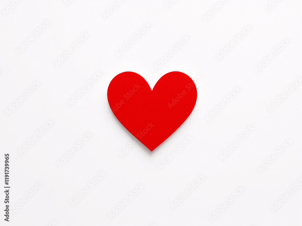 Shiny red heart symbol on white background Shiny red heart symbol on white background
