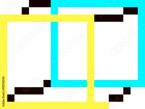 Pixels Y2K Cube Sticker