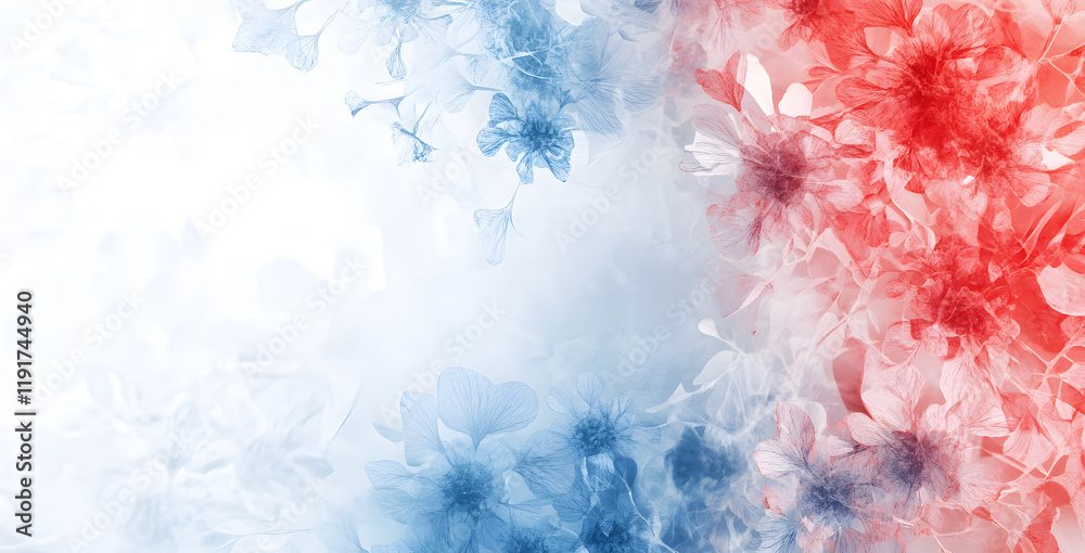 Fototapeta premium Colorful Virus Cells on White Background Representing Pandemic and Healthcare