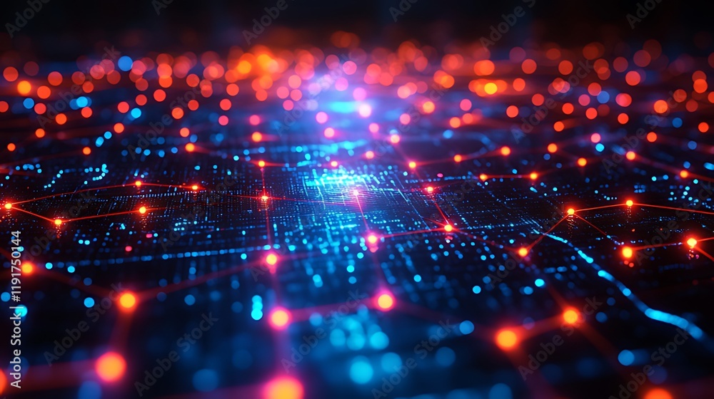 Futuristic city network glowing, digital map, data flow, connections, background Futuristic city network glowing, digital map, data flow, connections, background