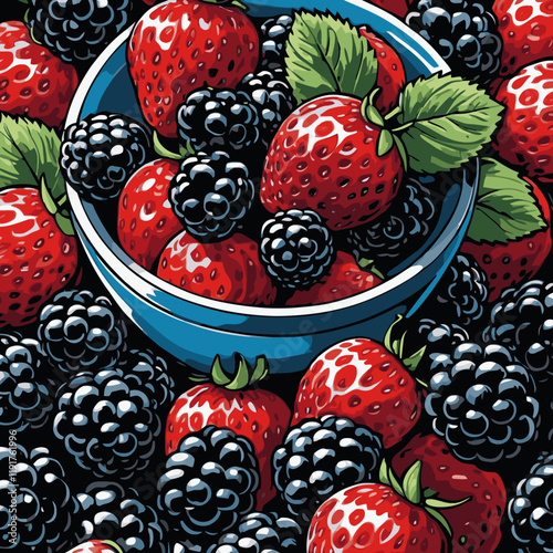 blackberry vector art for design needs 