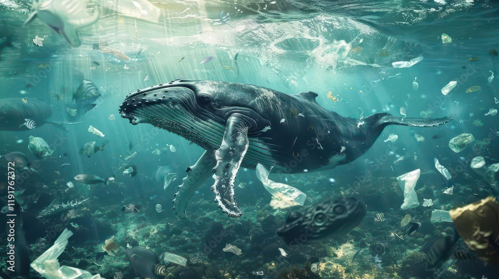 Fototapeta premium Vibrant Marine Life. Underwater ecosystem exploration