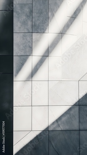 Architectural Detail of the Louvre Abu Dhabi Showcasing Modern Design Elements with Dynamic Shadow Play on Textured Wall Surfaces photo