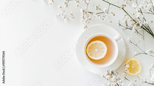 Wallpaper Mural A cup of tea with a slice of lemon on top Torontodigital.ca