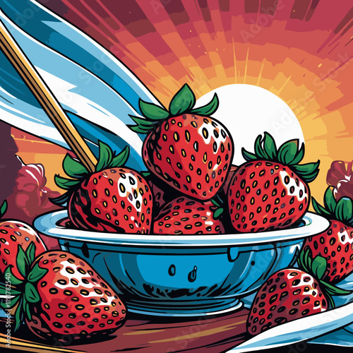 strawberry vector art for design needs 