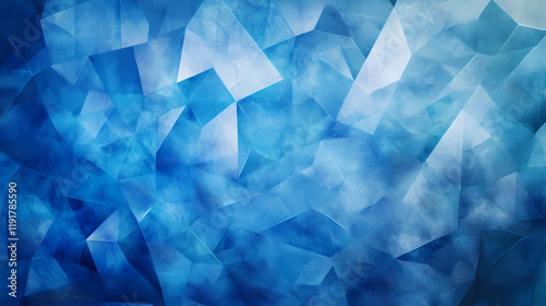 Wallpaper Mural Geometric blue ice texture background with intricate crystalline patterns, frosty, winter, frostwork. Frostwood. Illustration Torontodigital.ca