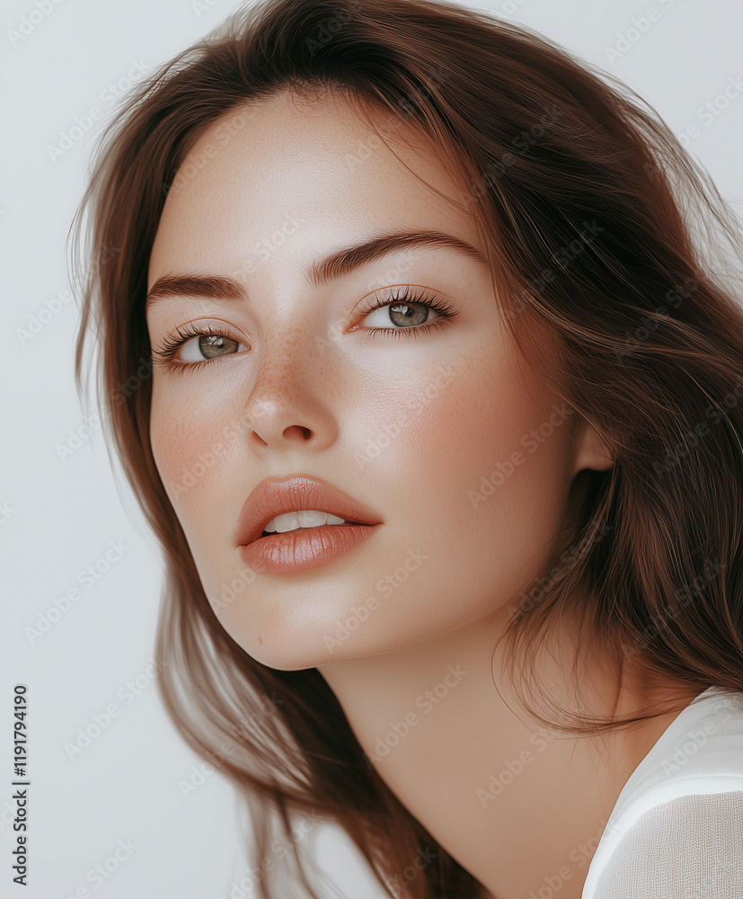 Naklejka premium close up of a woman face