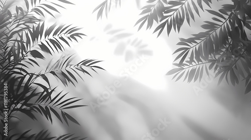 Shadow from window, overlay effect. realistic gray shadow on transparent background, png. applicable for product presentation, photos, backdrop. sun light, rays. 3d render. Shadowfern. Illustration photo