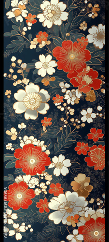 Japanese style. Kimono pattern texture