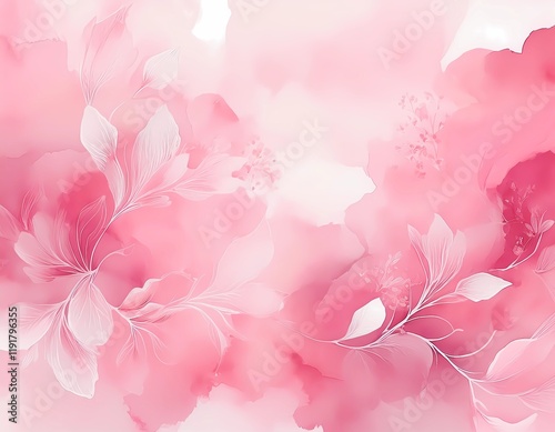 Charming pink floral wallpaper, perfect for adding a soft and feminine touch to any room